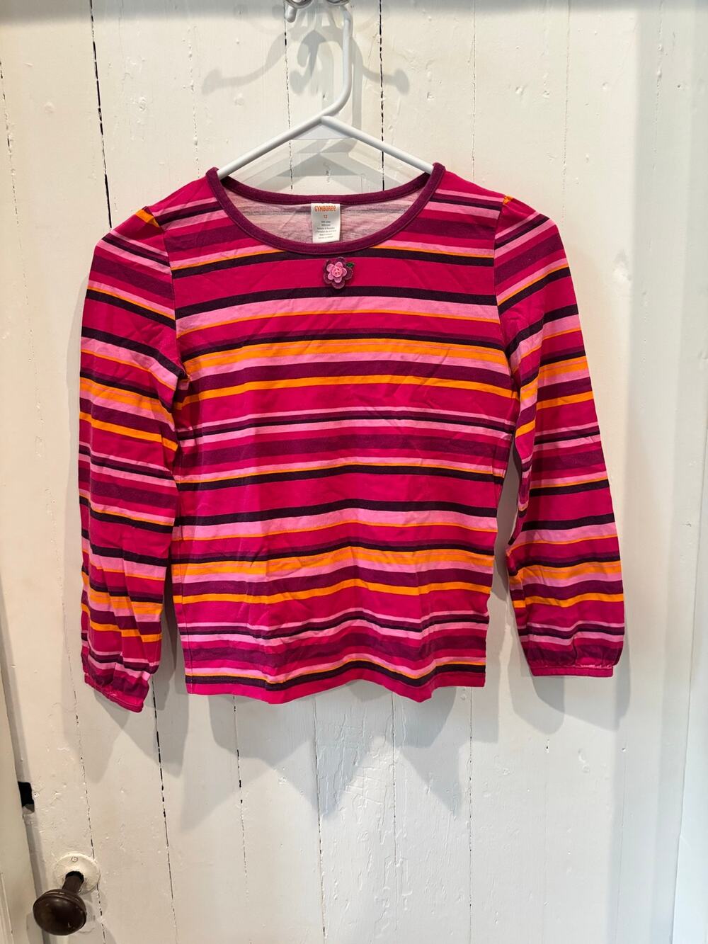 Gymboree Cotton Colorful Striped Long Sleeve Shirt Kids’ Girls’ size 12